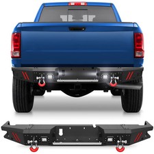 Steel Rear Bumper Wled Lights D-rings Off-road For 2010-2018 Ram 2500ram 3500