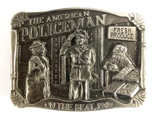 Vintage 1986 THE AMERICAN POLICEMAN BELT BUCKLE - Great American Buckle Co