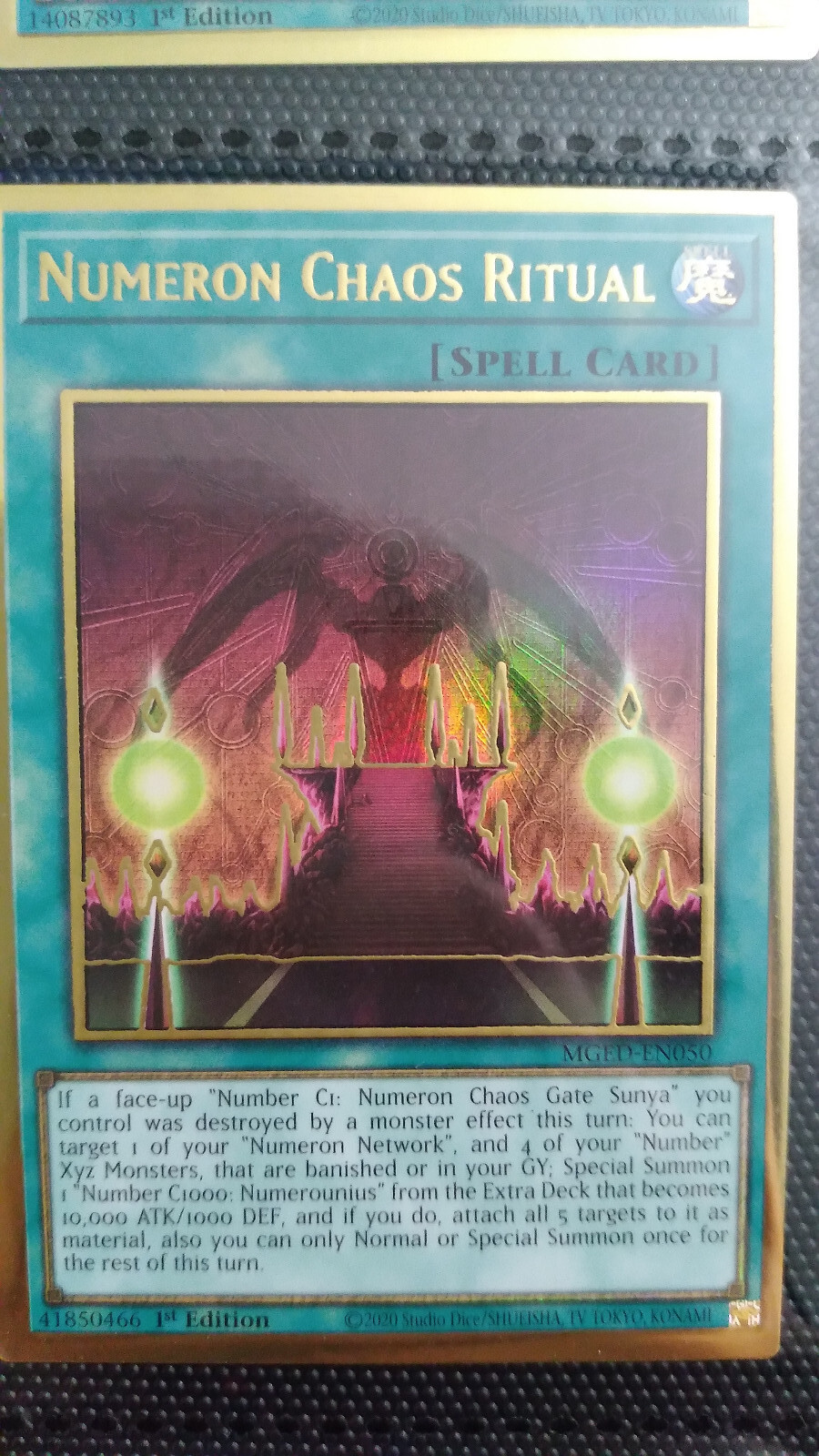Numeron Ritual Yu-Gi-Oh! TCG Numeron Chaos Ritual Gold Rare 1st Edition MGED-EN050 *NM ...