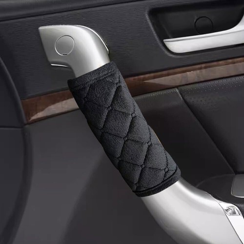 2pcs Soft Plush Armrest Handle Protector Car Interior Door Handle Cover Handrail - Picture 11 of 24