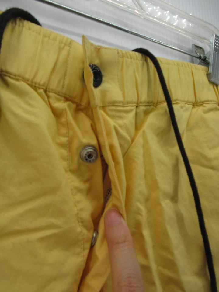 Traje de baño vintage Fila para hombre medio amarillo años 90 5” frente mosca traje de baño nuevo con etiquetas * Foto 2 de 4