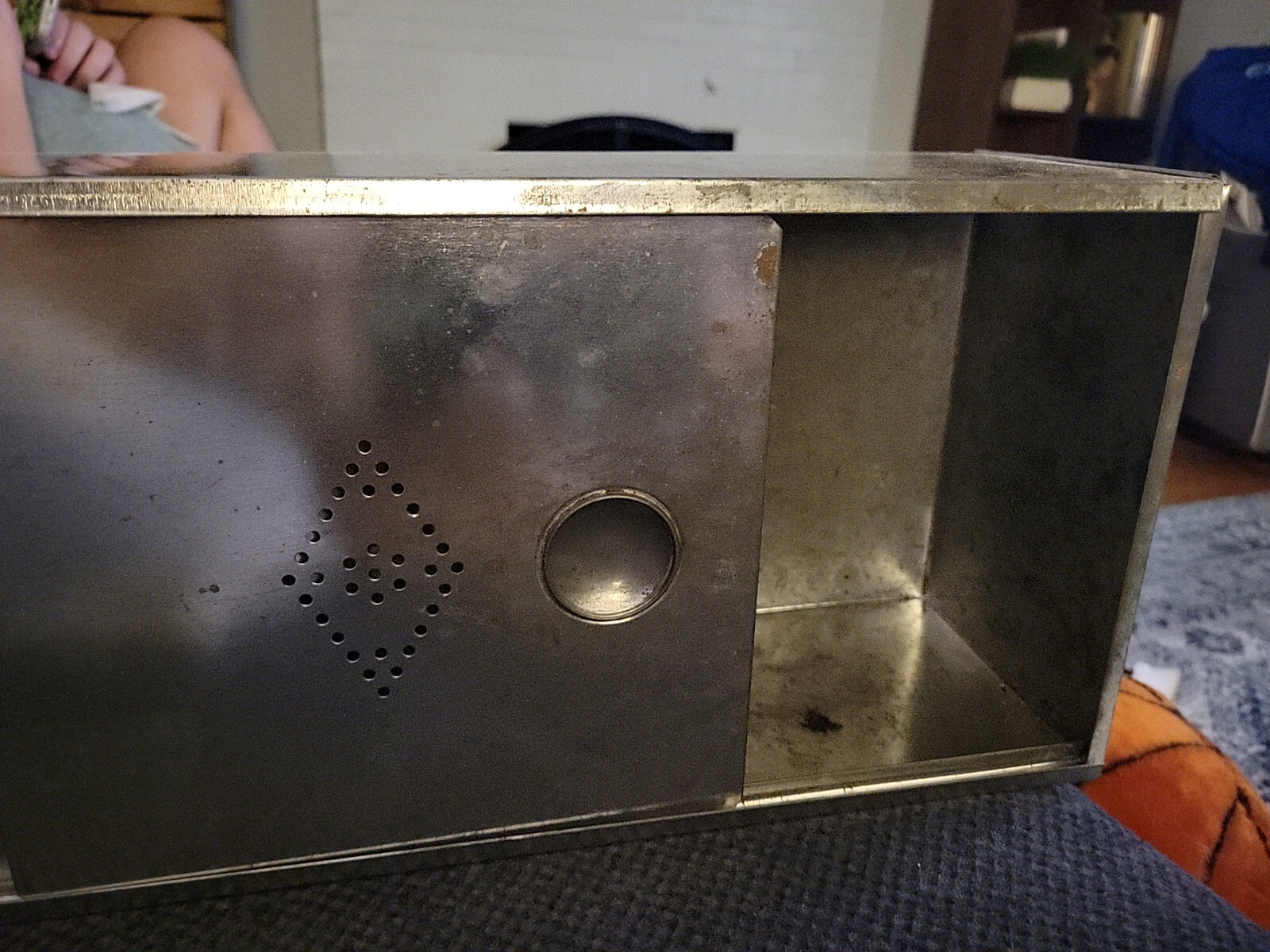 VTG Hoosier Style Bread Box Tin Insert Sliding Door eBay