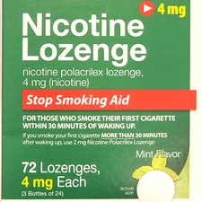 Nicotine Polacrilex Longenge Mint Flavor 4mg 72 pcs. exp 10/25 Good Neighbor Pha