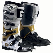 GAERNE SG12 STIVALI BOOTS SNODO MOTO CROSS ENDURO GRIGIO ORO MAGNESIUM TG 44