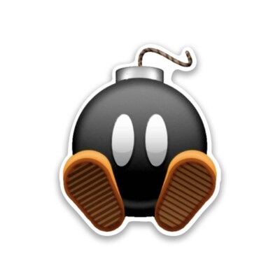 Mario Tanooki Suit Vinyl Decal Sticker - 3.5 Inches Wide, Multi-Color, BOGO Deal, For Cars, Walls, Laptops