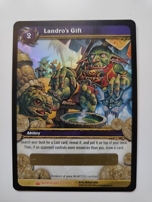 Landros Geschenk Unscratched WoW World Of Warcraft TCG Beutekarte