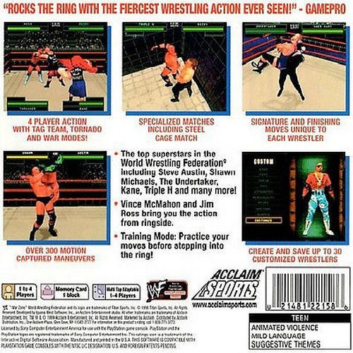 WWF War Zone Sony PlayStation 1 Video Game 1998 Acclaim