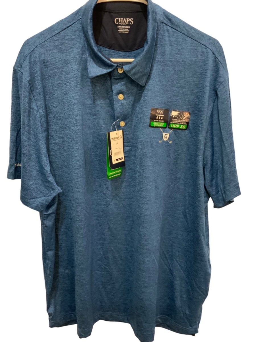 Chaps Performance Golf Polo Shirt-Men's Moisture Wicking NWT Colors