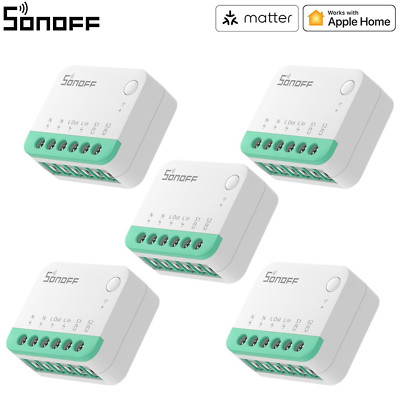 5x SONOFF MINIR4M WiFi Smart Licht Schalter Switch Matter enabled APP Steuerung