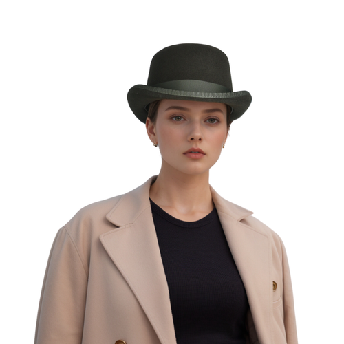 Handcrafted Wool Felt Bowler Hat, Sweatband & Satin Lined,Quality Warm Derby Hat - Picture 50 of 67