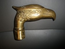 Vintage Brass Handle Walking Stick Eagle Bird Hawk Head Cane Brass 067