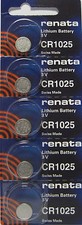 Renata CR1025 Coin Cell Battery 5 Batteries