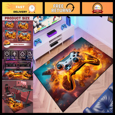 3D Game Controller Area Rug for Teen Boys  Girls - Gaming Room Carpet, 63" x 47