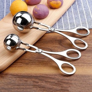 Stainless Steel Cookie Scoop Set of 2 Silver With Handles