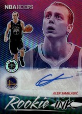 2019-20 Hoops Premium Stock Alen Smailagic #RI-ASM Rookie Ink Golden State 27N