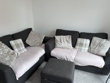 DFS Kian 3 Seater, 2 Seater Sofa Bed And Storage Footstall