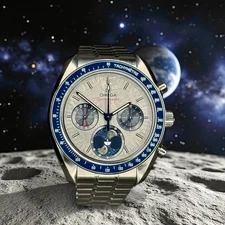 2025 OMEGA Speedmaster Moonphase 304.30.43.52.06.001 Meteorite -Mint! -Complete