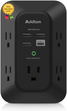 USB Wall Charger Surge Protector 5 Outlet Extender with 4 USB Charging Ports 1..