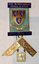 Vintage .925 Masonic Medal Gold Gilded Stamped Silver With Case