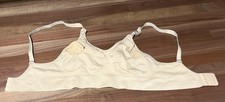 Women s Nude Seamless Nursing Bra Size M Nylon Spandex Adjustable Straps