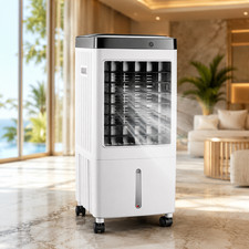 Climatiseur Évaporatif 10L Ventilateur 3 Vitesses Télécommande Silencieux 65W