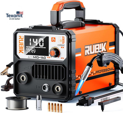 140A Gasless Mig Welder,110V FLUX Mig/Arc/Lift TIG Welding Machine,3 in 1 Mig We
