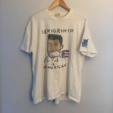 Vintage 1990 Rock The Vote Censorship Is Un-American Shirt XL Stedman USA Made