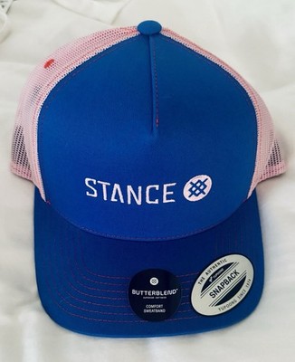 STANCE Butterblend Icon Adjustable Mesh Trucker Cap Royal Solid Pattern NWT OSFM
