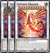 Yugioh! 3x Crimson Dragon L5DD-ENY41 Common 1st Ed NM
