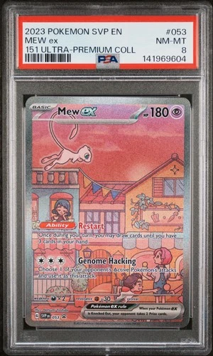 2023 POKEMON SVP EN-SV BLACK STAR PROMO 151 ULTRA-PREM COLL #053 MEW EX PSA 8