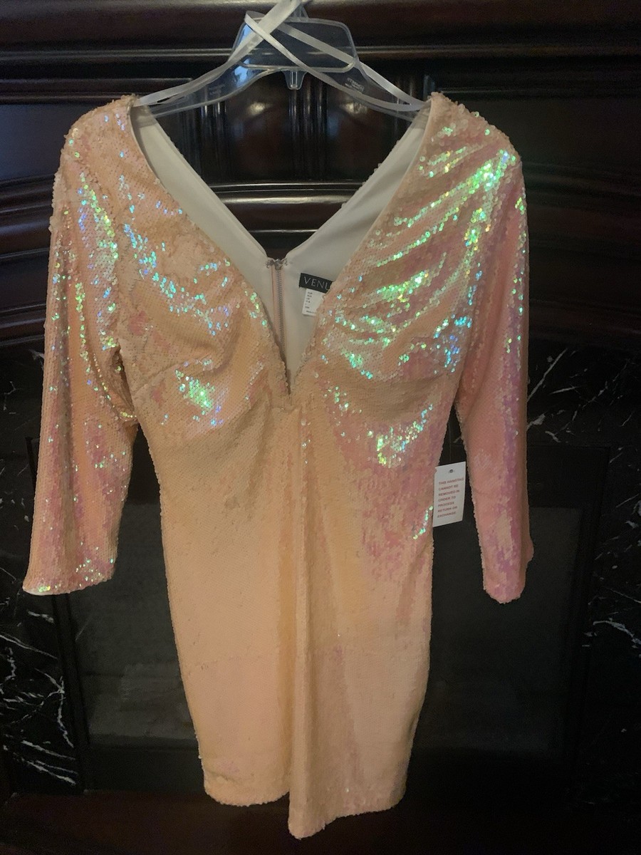 venus pink sequin dress Cocktail Dress Venus Rose Gold Dress Rose Gold Dress Venus Sequin Dress Missord Formal Off The