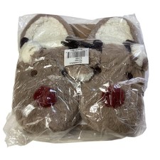Isotoner Women's Holiday Reindeer Slippers, Size: Large LG fits sizes 8 9