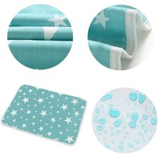 2PCS Green  Gray Star Pattern Baby Changing Pad 50x70cm Medium Size