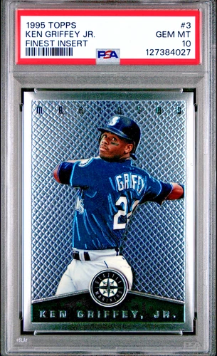 1995 TOPPS TOTAL BASES FINEST INSERT #3 KEN GRIFFEY JR PSA 10 GEM MINT LOW POP