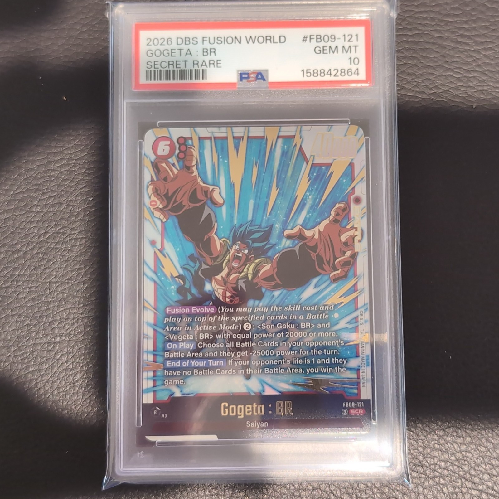 2026 DBS Fusion World Gogeta BR Secret Rare PSA 10 Fb09-121