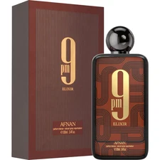 9pm Elixir by Afnan 3.4 Oz Parfum Intense Spray Unisex New