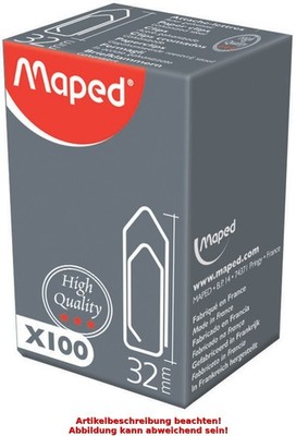 Maped Büroklammern, galvanisiert, 32 mm, Kleinpackung