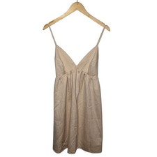 NWT Anthropologie Harlyn Beige Satin Slip Dress Chemise