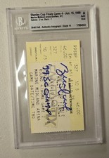 Brett Hull Signed 1999 Stanley Cup Finals Ticket Beckett Dallas Stars Hockey 