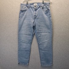Pistola Jeans Womens 32 Cropped Ankle 5-Pocket Cuffed Stretch Flex Denim Blue