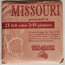 1954 Missouri View-Master Packet 3 Reel Set  Booklet S2 Sawyer's MO-1 -2 -3