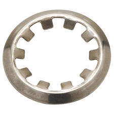 External Self-Locking Push-On Retaining Ring, 18-8 Stainless Steel, Plain, 3/8