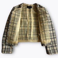 COMME des GAR ONS fake layered tweed jacket no collar Ladies Woman's authentic