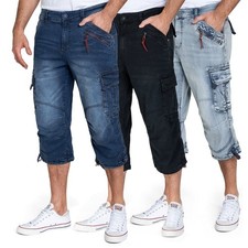 Timezone Herren 3/4 Cargo Jeans Shorts kurze ...