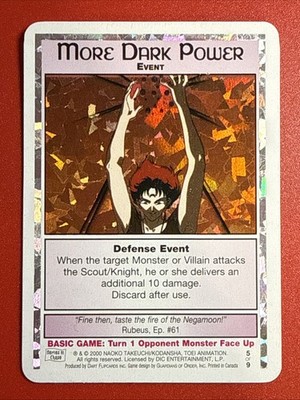 Sailor Moon Premiere CCG ''More Dark Power'' #5/9 Holo Foil Cards