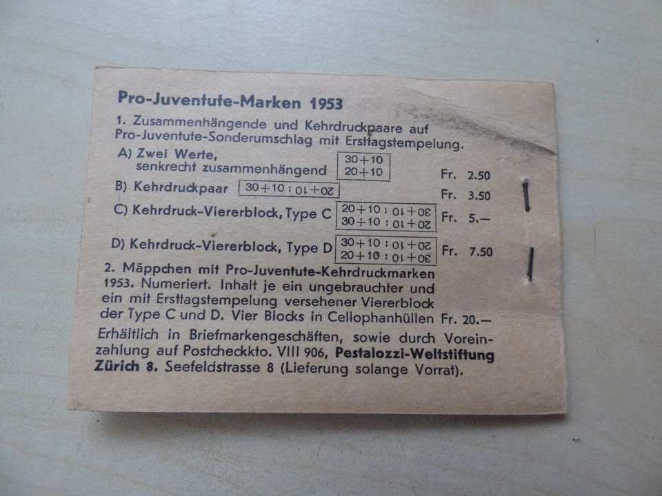 Switzerland 1953 Pro Juventute Booklet MNH - Image 2 of 4