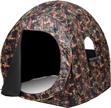 3 Person Pop up Ground Blind, Portable Hunting Blind with Mesh Windows, Carrying