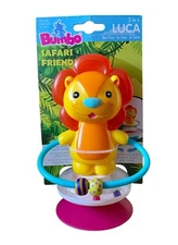 Bumbo Safari Friends Luca The Lion Suction Toy Rotates Clicks 10 Months +