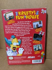 Krusty's Fun House for Nintendo NES Complete in Box with poster The Simpsons