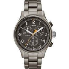 Timex Men's Watch Allied Chronograph Black Dial Gunmetal Bracelet TW2R47700VQ